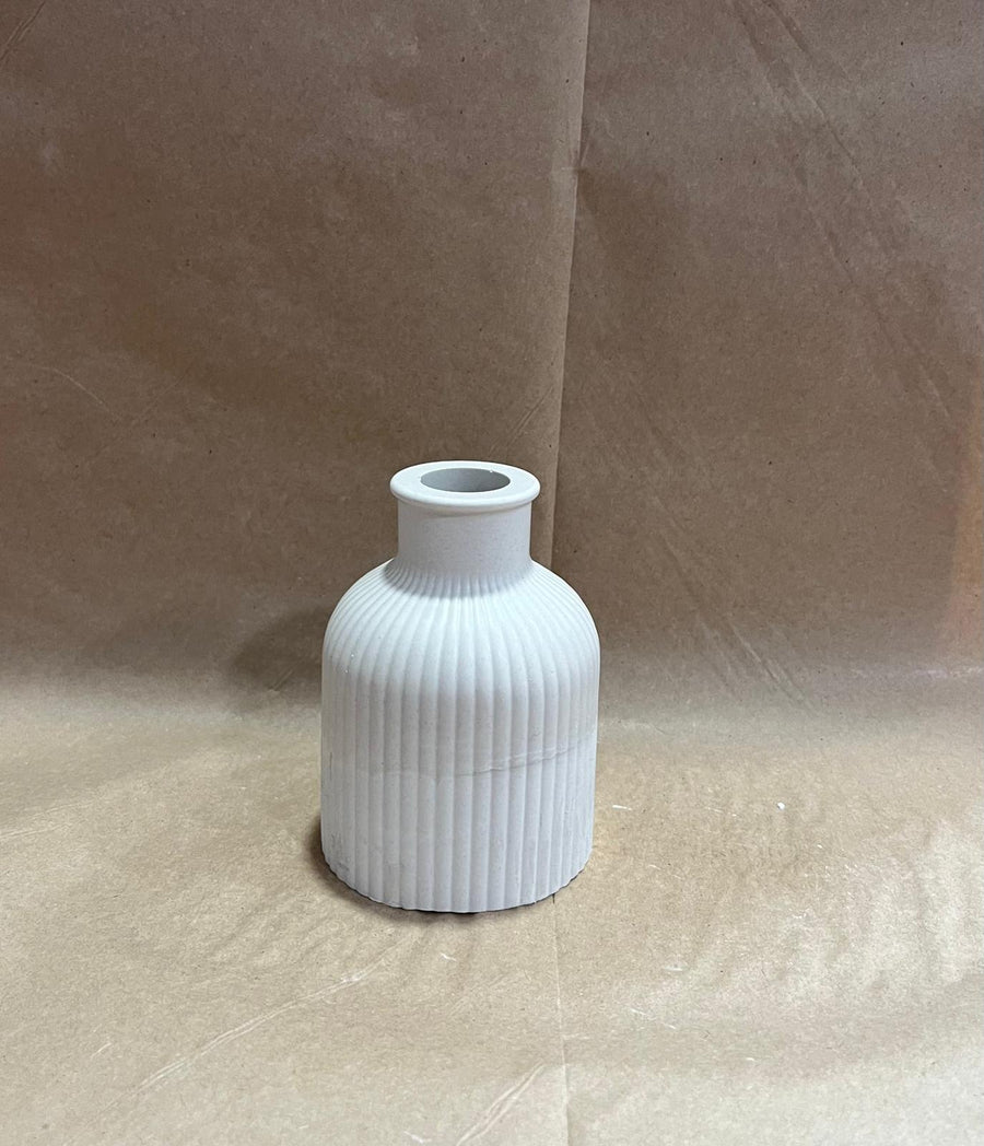 Mini Jarrón Decorativo de Escayola Acanalado [EXPERIENCIA]