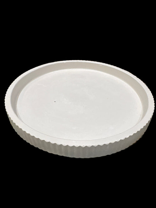 Bandeja Decorativa de Escayola Redonda Acanalada