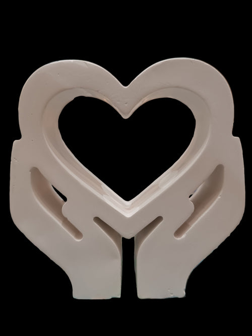 Candelabro Manos Corazón