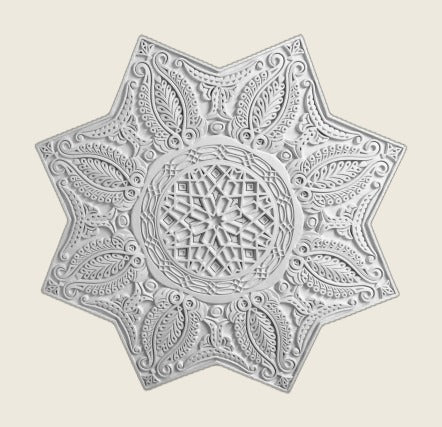 Plafón de escayola (110×110×3 cm)