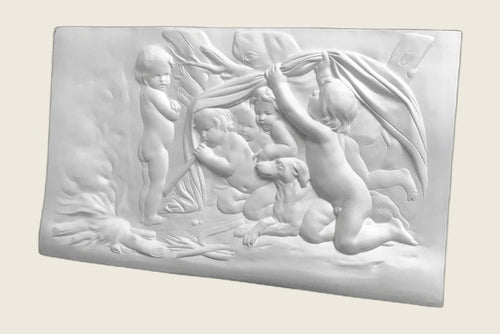 Pieza decorativa Placa Estacion Invierno de escayola (89×53×4 cm)