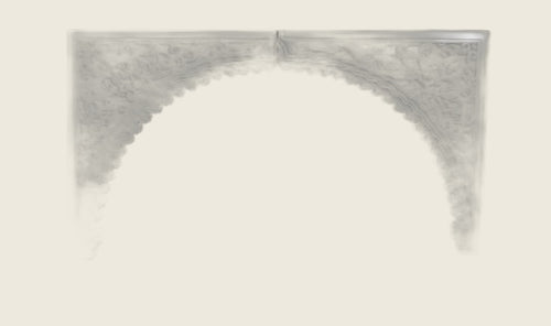 Arco Dos Caras de escayola (140×79×6 cm)