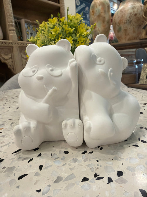 Sujetalibros Osos Panda (Set de 2)